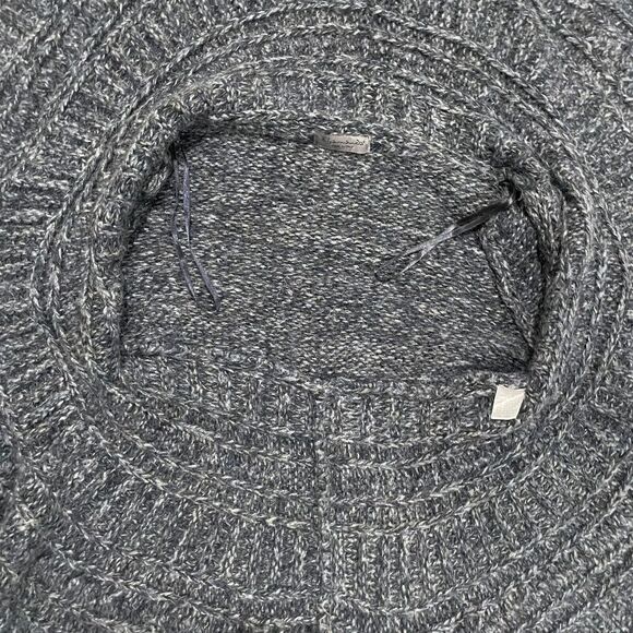 Elsamanda Made in Italy Gray Chunky Knit Open Front Cardigan S Wool Alpaca Blend - Picture 12 of 13